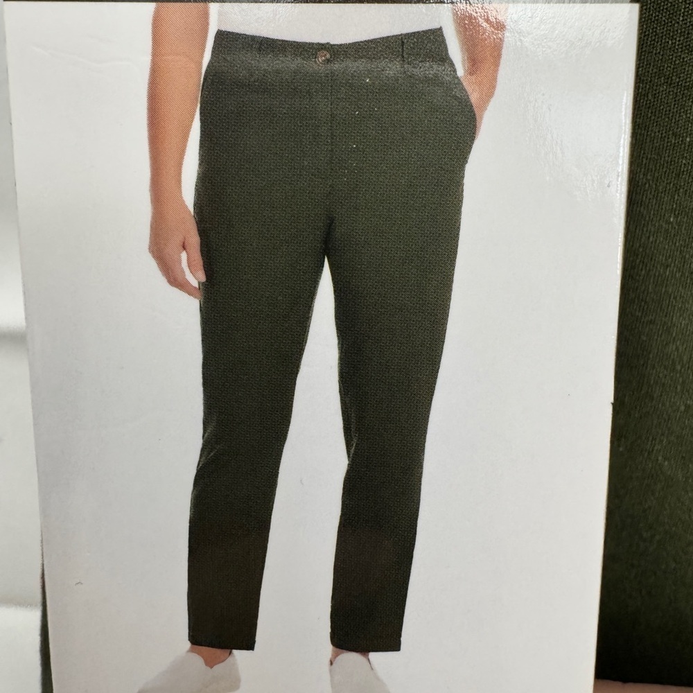 Dalia Cotton Linen Blend Pants Olive - Picture 7 of 8